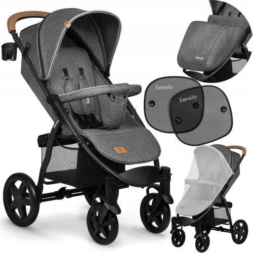  Lionelo Annet Plus Stone Caramel stroller + sun shade for car windows. 2 Lionelo parasols