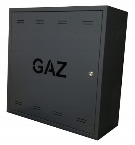 Gas box 60 X 60 X 25 ANTHRACITE, inscription GAS