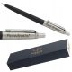  Parker Jotter Black-Silver Ballpoint Pen + Parker 1953182 Blue Automatic Ballpoint Pen