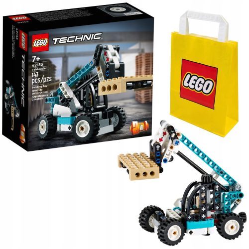  LEGO Technic Telehandler 42133 + LEGO Paper Bag 6315786 yellow 24x8x18 cm