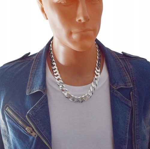  Silver Chain Full Diamond Armor 1.50 cm Wide Free Engraving