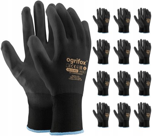 Gants Ogrifox SPECTO OX-POLIUR BB, enduits polyuréthane, taille 7 - S, 12 paires