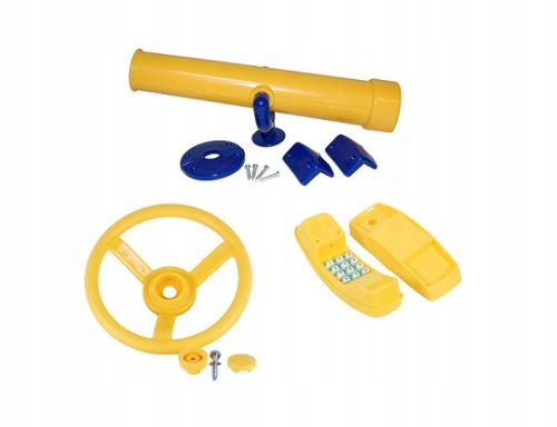 PLAYGROUND SET, telescope, steering wheel, telephone