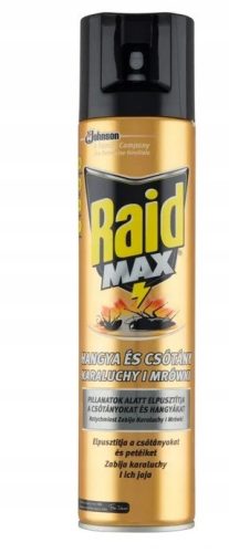  RAID MAX Worms Ants Cockroaches Feathers Spray