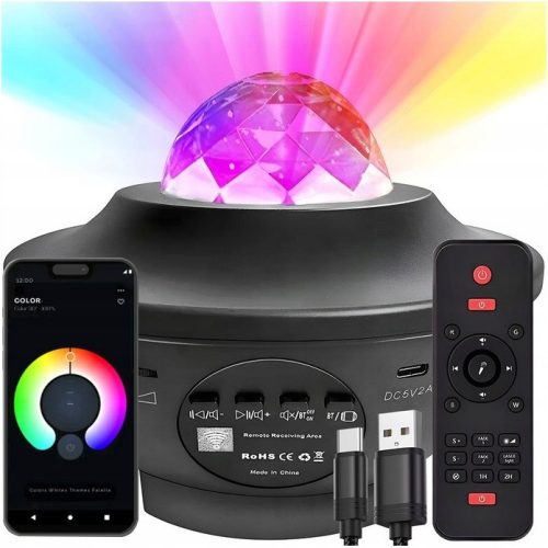  STARS PROJECTOR NIGHT LAMP LED PROJECTOR FOR CHILDREN'S BEDROOM AS A GIFT + Remote Control Mik-Star 5904035744951 white