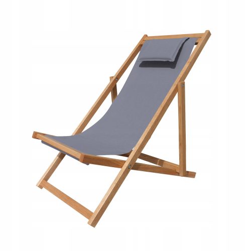 Sun loungers and garden and terrace Meblo-Styl deck chair, grey wood