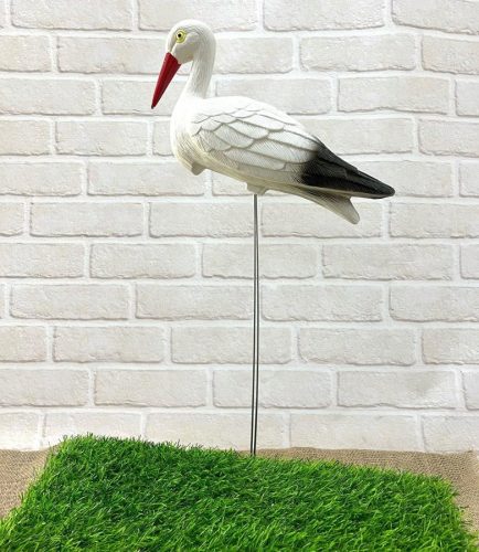  Artificial Bird - Plastic STORK, wire legs, 60 cm