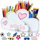  TOOL BOOK Organizer Colored Pencils NAME Cloud DRAWER