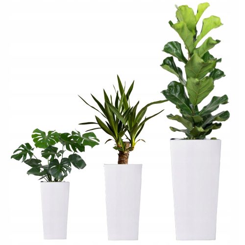  Pygmy flowerpot 25 cm x 25 x 46.5 cm diameter 25 cm plastic white, black, multicolored