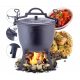  HUNTING KITTEN CAST IRON ENAMELED POT STANDING ON THE CAMPFIRE 7 L KAMILLE