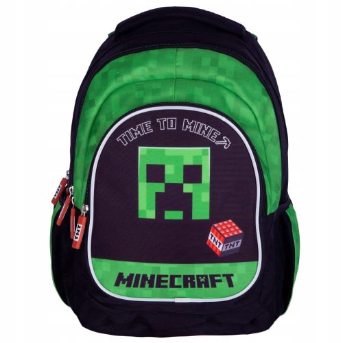 Minecraft Themed Three-Compartment Backpack for School Kids