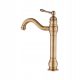 CHDE Retro Design Golden Floor Standing Wash Basin Faucet