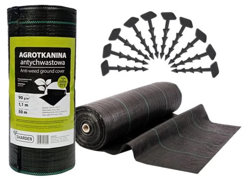 Agrartextil - Agricultural mulching fabric (anti-weed) Skarden black 110 x 10000 cm 90 g/m²