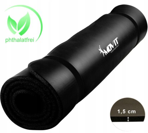 Movit Exercise Mat 190cm x 100cm Black
