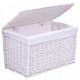  Gockowiak 105l freestanding laundry basket, white