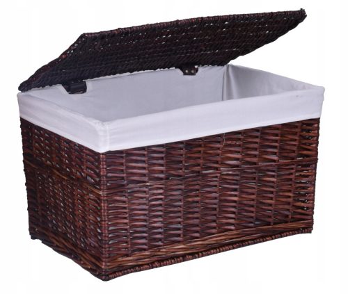  Freestanding laundry basket Gockowiak 105l, brown and beige tones