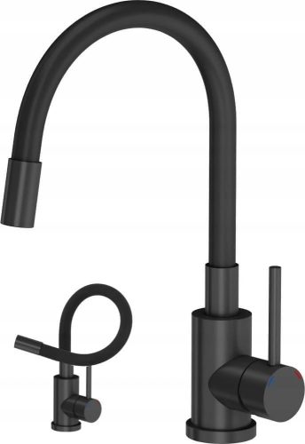 Royal Sanitary FLEX floor-standing kitchen faucet 0000003146 black, silver