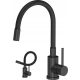 Royal Sanitary FLEX floor-standing kitchen faucet 0000003146 black, silver