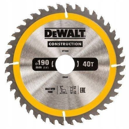  DeWalt DT1945-QZ cutting disc 190 x 30 mm 40 teeth