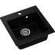 Moderno Sole single-bowl sink, black granite