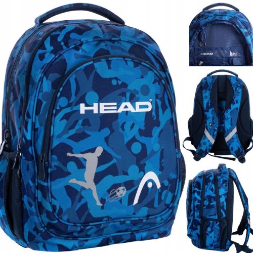  Head school backpack with multiple compartments shades of blue 27 years old