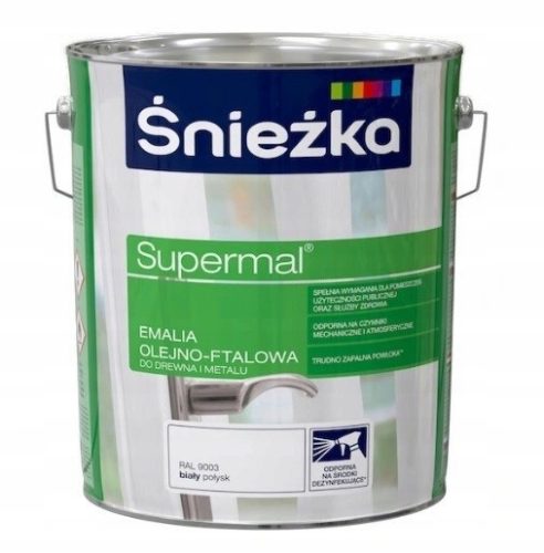 Vernis à l'huile Śnieżka Supermal blanc brillant 10 l