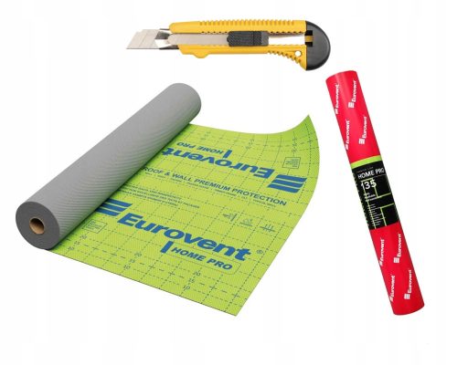 Eurovent insulation foil 50 x 1.5 x 0.5 mm 135 g/m² + BLADE KNIFE WITH BREAKING BLADE 18 MM UNIVERSAL