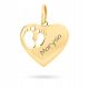  GOLD PENDANT HEART PENDANT FEET ENGRAVING 585