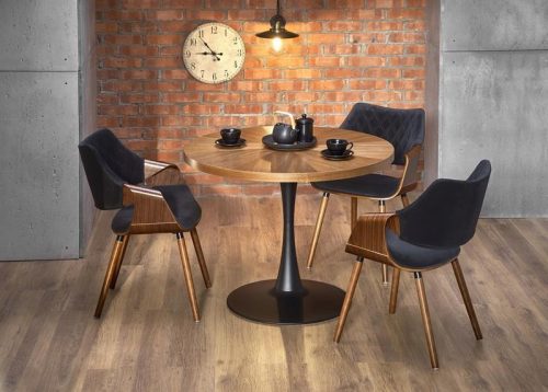  Round Table Halmar Tables 100 x 100 x 75 cm Walnut