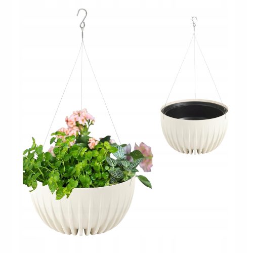  Grando flowerpot 30 cm x 30 x 14 cm diameter 30 cm plastic cream