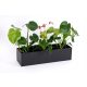  Palazzo Decor flowerpot 80 cm x 25 x 20 cm made of black metal