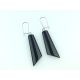  Onyx earrings hanging silver clasps pr.925 polish