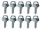 Locks for gates and doors - BEAUTIFUL set of 10 service keys, numbers 1001-1010