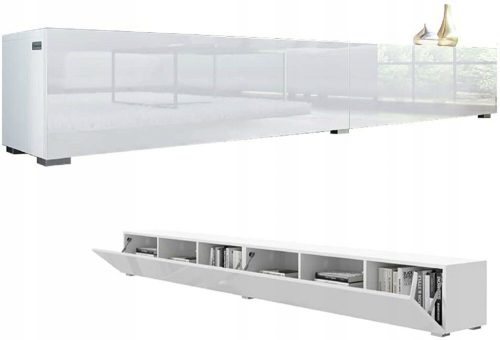  TV cabinet 280 cm for one TV, glossy white