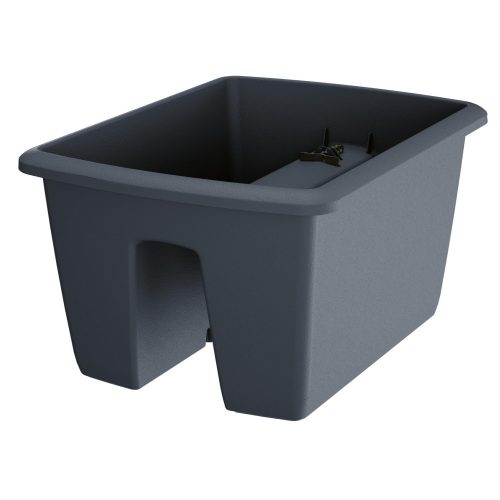  Prosperplast flowerpot 39.8 cm x 28.8 x 21 cm, plastic in grey and silver tones