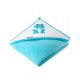  Akuku Bath Cover TOWEL Hood 100x100 Frog Blue 100% Cotton