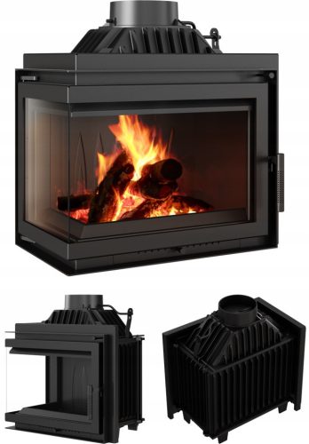 Kratki Simple left air fireplace insert BS 8 kW fi 200