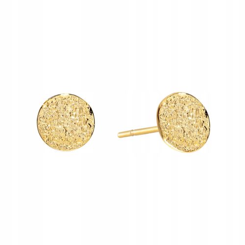  Gold plated hammered hoop earrings SADVA