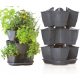  P&S flowerpot 29.5 cm x 29.5 x 38 cm, black plastic