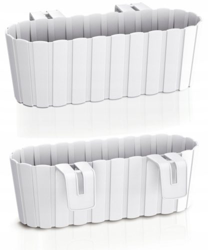  Prosperplast flowerpot 21 cm x 38 x 13 cm, white plastic