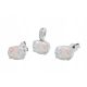  RHODIUM-PLATED SILVER SET WITH OPAL KOL+WIS!!!