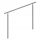 Monzana balustrade stair railing made of steel 150 cm