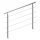 Monzana Balustrade Stair Railing Steel 150cm+4