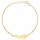  Gold Double Wing Bracelet Balls ENGRAVING