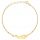 Gold Double Wing Bracelet Balls ENGRAVING
