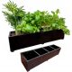  Flowerpot Kraina Skrzynek 53 cm x 14 x 12 cm black wood