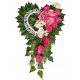  A bouquet of decorations for a grave, a cemetery, a tombstone, a heart