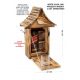  wooden birdhouse, alcohol stand