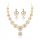  Gold Necklace Set with Pearls Necklace and Earrings