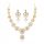  Gold Necklace Set with Pearls Necklace and Earrings